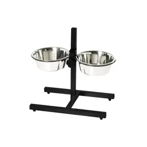 Billig Nobby Pet Justerbar skålhållare inklusive skålar Diner Bar 2,50 ltr