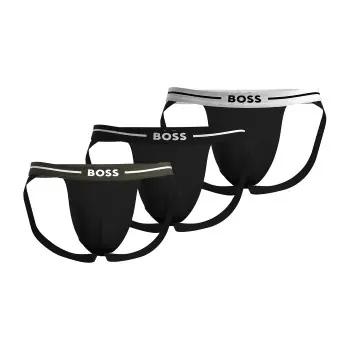 Rabatter BOSS Kalsonger 3P Bold Jockstrap Svart bomull X-Large Herr