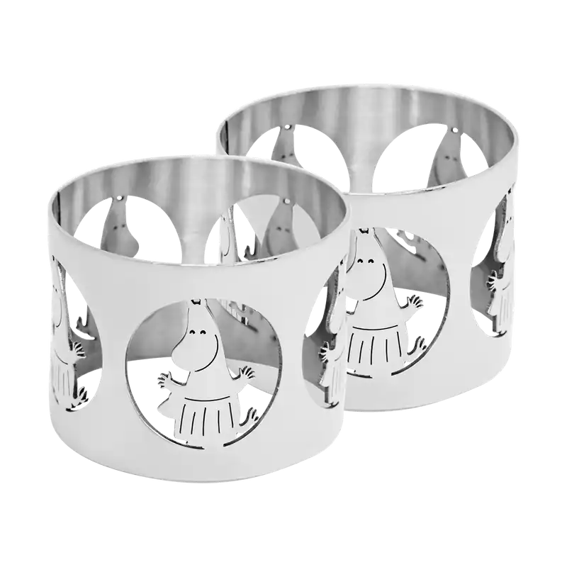 Hilke Collection Hilke X Mumin servettring Moominmamma 2-pack Förnicklad mässing