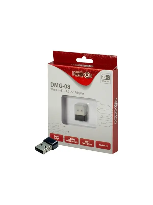 Inter-Tech DMG-08 - Nätverksadapter - USB 2.0 - 802.11a, 802.11b/g/n, Bluetooth 4.0 Lågt pris