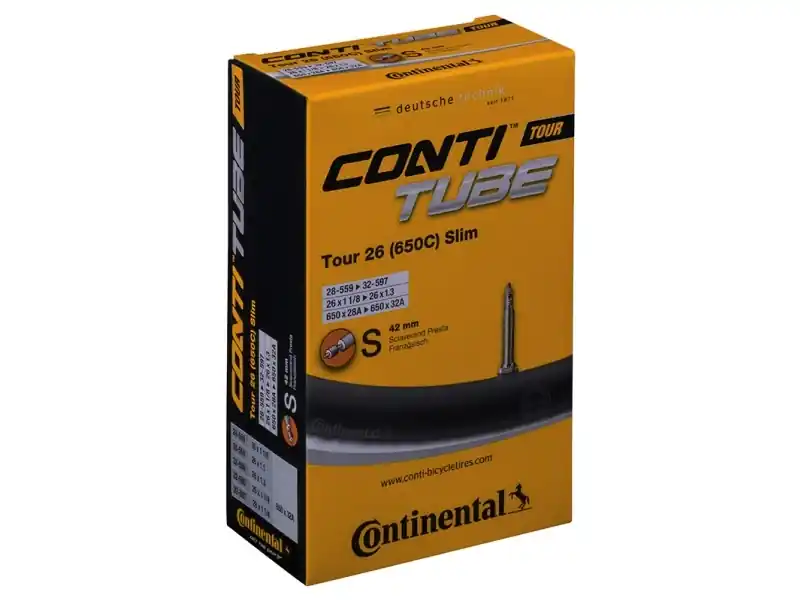 Begränsad tid CONTINENTAL Tour Tube Slim (28-32x559-597) Presta (Removable core) 42 mm Butyl