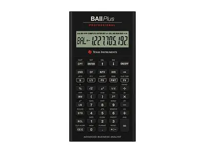 Billig Texas Instruments BAII Plus Professional - finansiell miniräknare - 10 siffror - batteri
