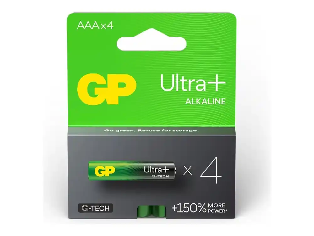 Beställ idag GP Ultra Plus - Batteri 4 x AAA - alkaliskt