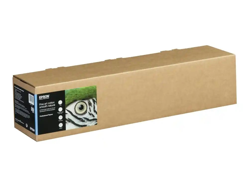 Nyhet Epson Fine Art - Bomull - slät matt - 490 mikron - naturell - Rulle (61 cm x 15 m) - 300 g/m² - 1 rulle (rullar) lumppapper - för SureColor SC-P20000, SC-P6000, SC-P7000, SC-P7000V, SC-P8000, SC-P9000, SC-P9000V