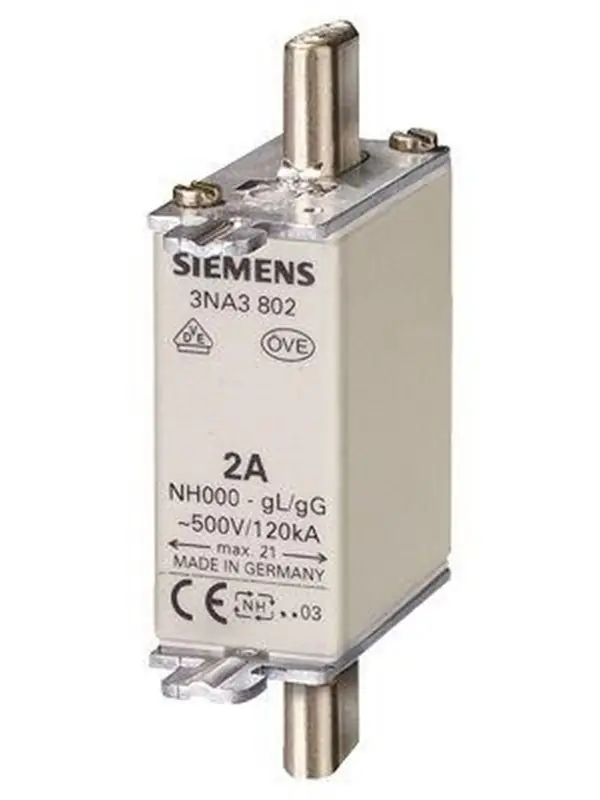 Extra rabatt Siemens 3NA3822, 1 styck, 65 mm, 62 mm, 84 mm, 130 g