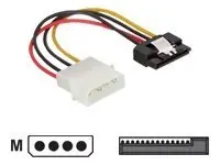 Delock - Strömadapter - SATA-ström (hane) till 4 pin intern effekt (hane) - 12 cm Populär