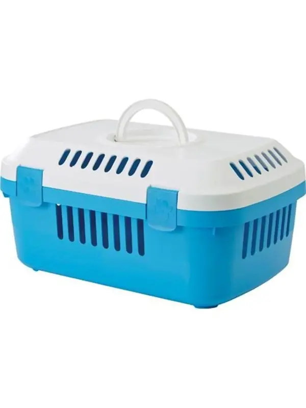 Savic Discovery compact transportbox, 33x48x23 cm,hvid/pacific blå Köp nu