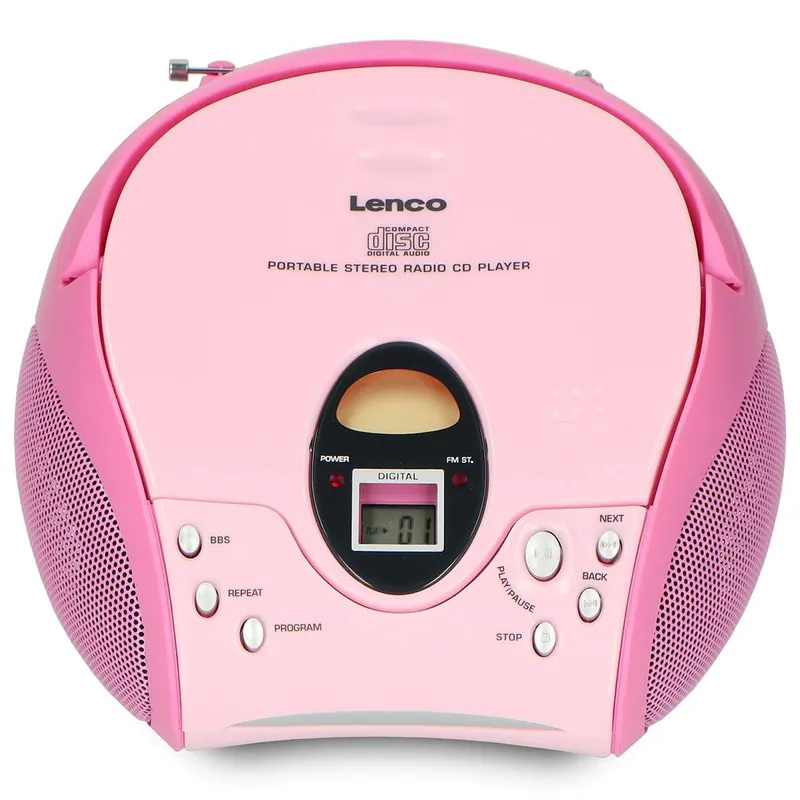 Utförsäljning Lenco SCD-24 - Boombox - rosa