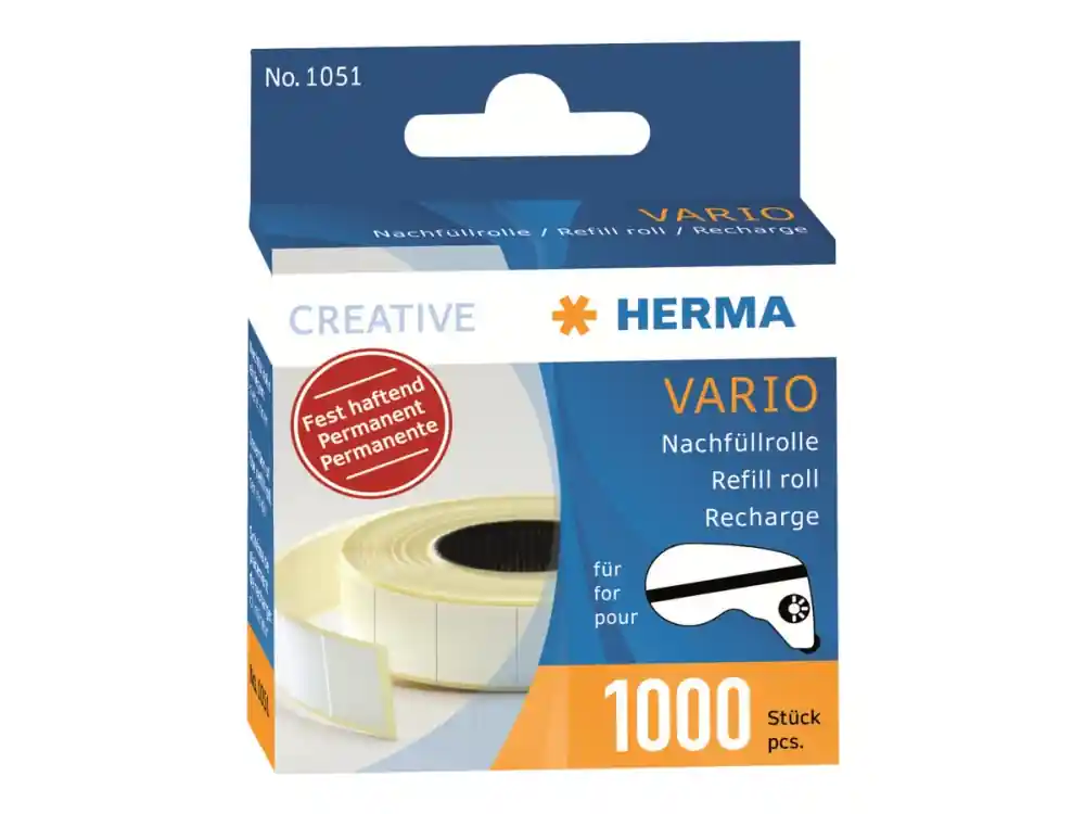 HERMA Vario - dubbelstick-tärningar - 12 x 13 mm - permanent Beställ idag