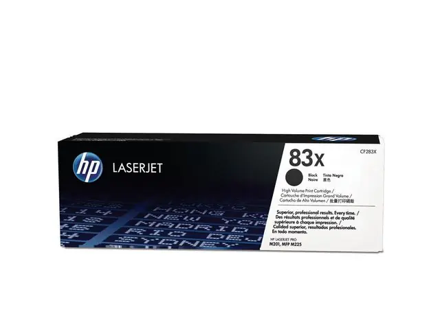 Sista chansen Lasertoner hp 83x cf283x, 2 200 sidor, svart